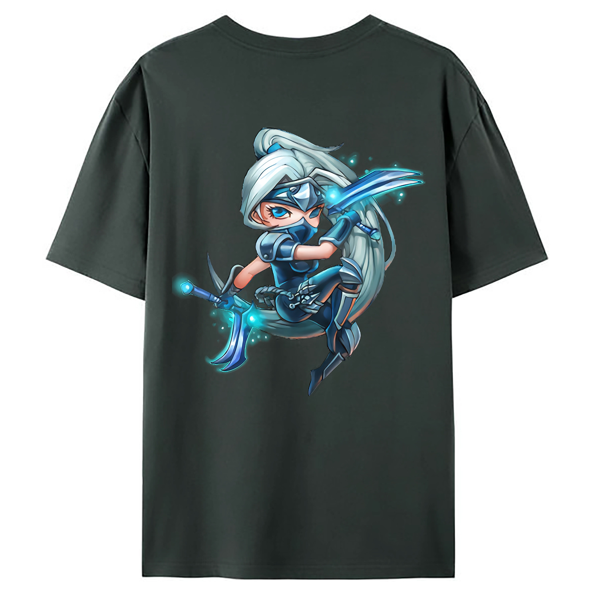（画像用） リーグ・オブ・レジェンド League of Legends LOL 綿100％ メンズ半袖Tシャツ（バックプリント） 通気性